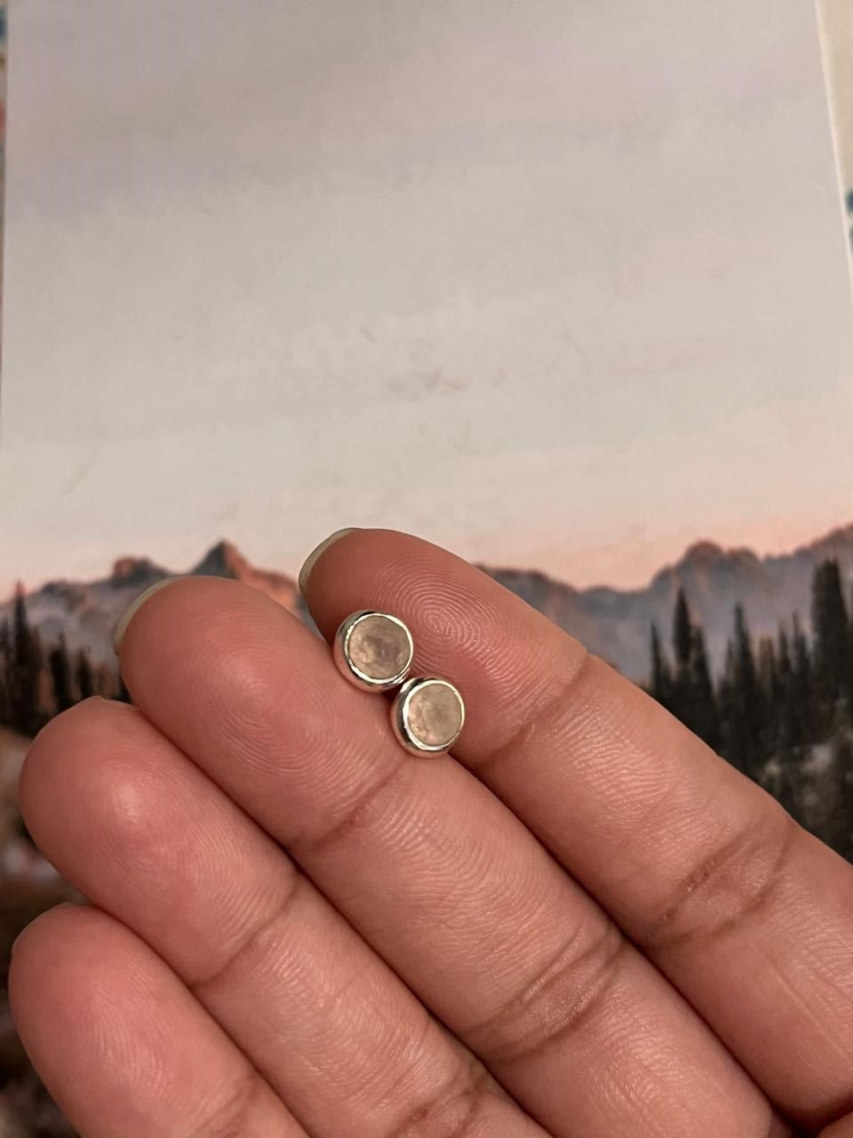 Elegant Rose Quartz 6mm Sterling Silver Studs