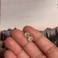 Sterling Silver Stud Earrings with Rose Quartz Gemstone