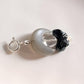 Black Jasper Butterfly Charm with Moonstone and Clear Quartz