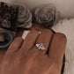 Timeless big bee silver ring with a detailed, artistic design.