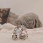 Sophisticated Moonstone Forest Statement Ring in Silver