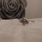 Handcrafted big bee ring in sterling silver with a striking look.