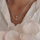 Double Layer Ball Silver Chain Necklace