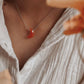 Healing Carnelian Crescent Moon Necklace