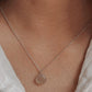 Grey Moonstone Shell Pendant Necklace 