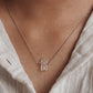 Handcrafted clear quartz pencil crystal pendant necklace