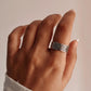 Unique thick Celtic knot band ring in sterling silver