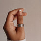 Intricate thick Celtic knot band ring in silver