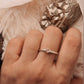 Delicate Pink Tourmaline Silver Band Ring