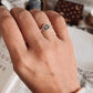 Elegant Round Heart Design Ring in Silver