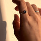 Sophisticated Iolite 925 silver ring with Victorian embellishments