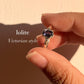 Iolite gemstone ring in 925 sterling silver with a Victorian flair
