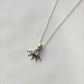 Timeless Moonstone Evil Eye Small Necklace in Silver