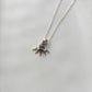 Luxury Blue Topaz Evil Eye Small Necklace in Silver