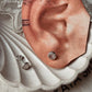 Simple 6mm Rose Quartz Silver Stud Earrings