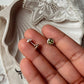 Simple 6mm Peridot Silver Stud Earrings