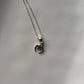 Elegant Peridot Crescent Moon Silver Necklace
