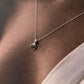 Peridot Crescent Moon Necklace in Sterling Silver