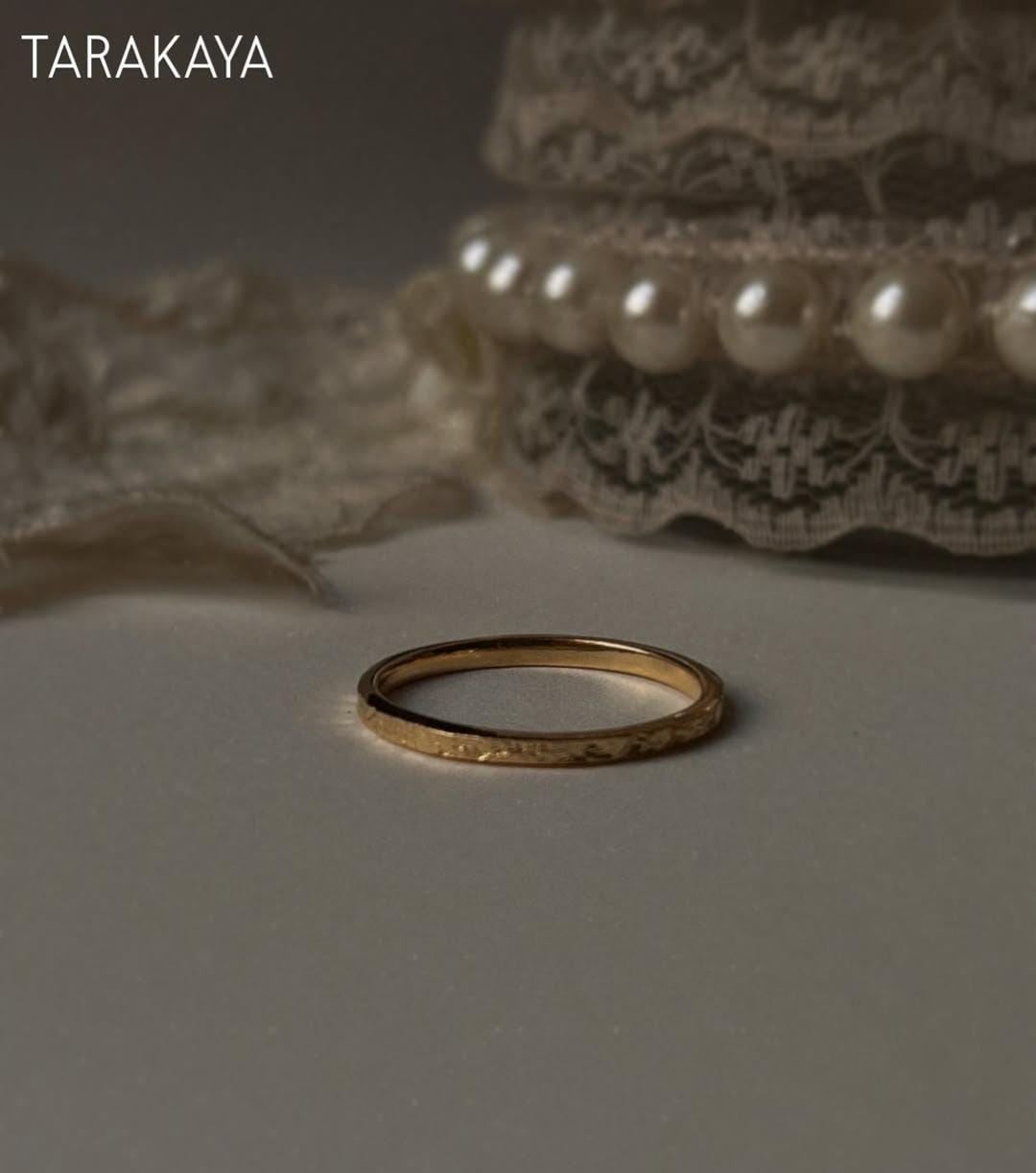 Gold Vermeil Textured Stacking Band