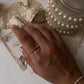Gold Vermeil Stack Band Ring with Big Dots