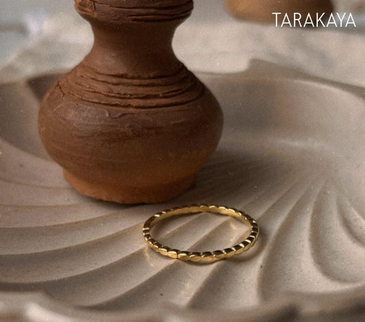 Gold Vermeil Dot Stack Ring for Layering