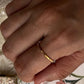 Gold Vermeil Hammered Stack Ring with Star Design