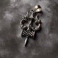 Trishul Damru Big 925 Sterling Silver Pendant
