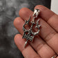 Trishul Damru Big 925 Sterling Silver Pendant