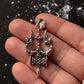 Trishul Damru Big 925 Sterling Silver Pendant