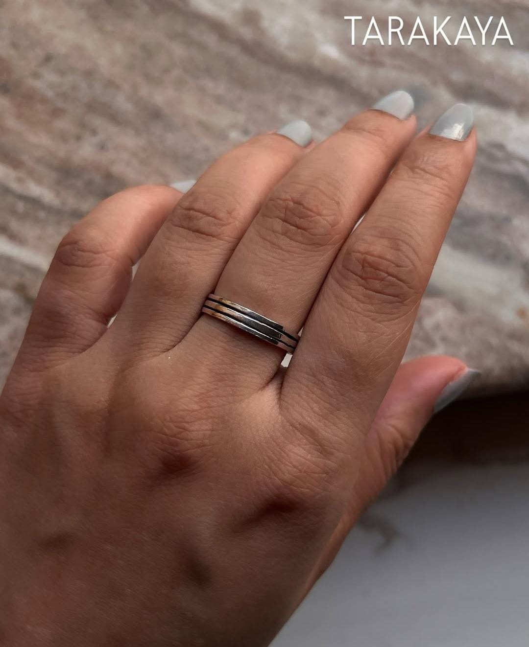 Three Stack Band 925 Sterling Silver Ring
