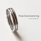 Three Stack Band 925 Sterling Silver Ring