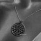 Big Round Shree Yantra Charm Pendant in Silver