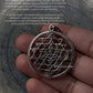 925 Silver Round Shree Yantra Pendant Necklace