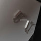 Italian Bar Chain Silver Stud Earrings in 925 Sterling Silver