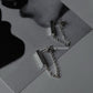 Italian Bar Chain Studs in 925 Silver for Everyday Wear
