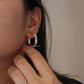 Italian Twist Half Hoops in 925 Silver for Women