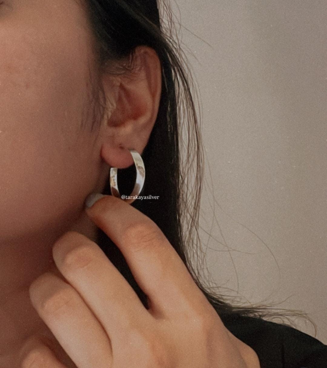 Italian Twist Half Hoops in 925 Silver for Women