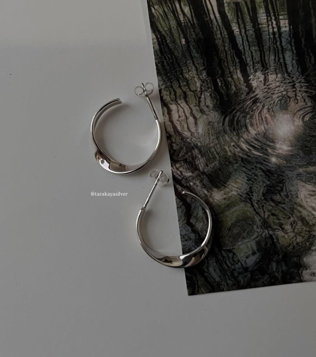Twisted Half Hoops in 925 Silver with Italian Design