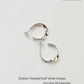 Italian Twist Half Hoops in 925 Silver