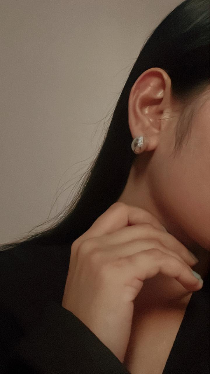 Italian Dome Half Hoops in Chunky 925 Silver