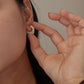 Italian Square Half Hoops in Chunky 925 Silver