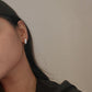 925 Silver Chunky Square Half Hoops with Italian Design