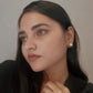 Italian C Shaped Chunky Hoops in 925 Silver