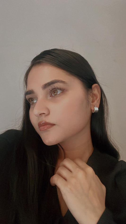 Italian C Shaped Chunky Hoops in 925 Sterling Silver