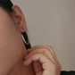 925 Silver Chunky Italian U Statement Half Hoops