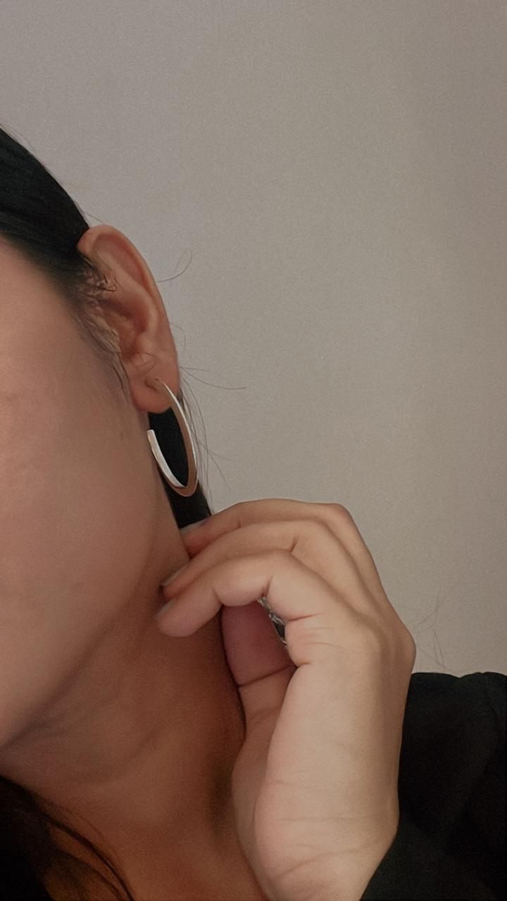 925 Silver Chunky Italian U Statement Half Hoops