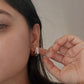 Chunky C Statement Half Hoops in 925 Silver Italian Style
