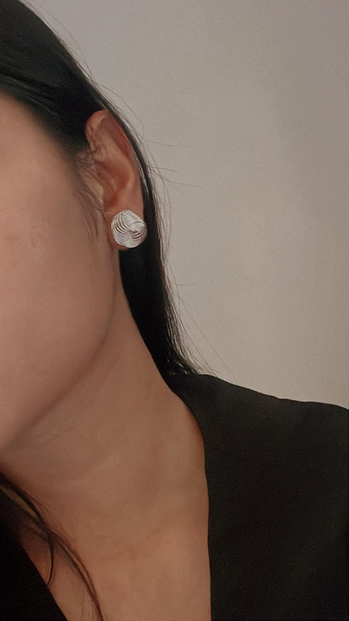 925 Silver Italian Chunky Knot Statement Hoops
