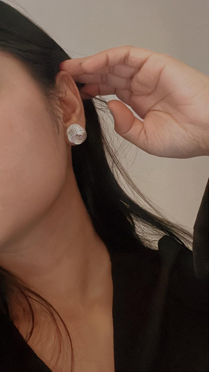 925 Silver Chunky Knot Statement Hoops with Italian Design