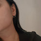 925 Silver Heart Design Half Hoops with Italian Craft